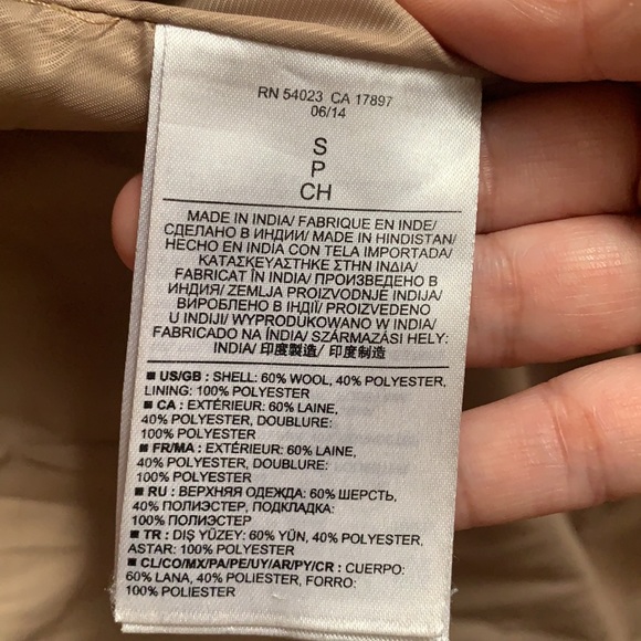 Banana republic tan wool coat - Picture 4 of 9